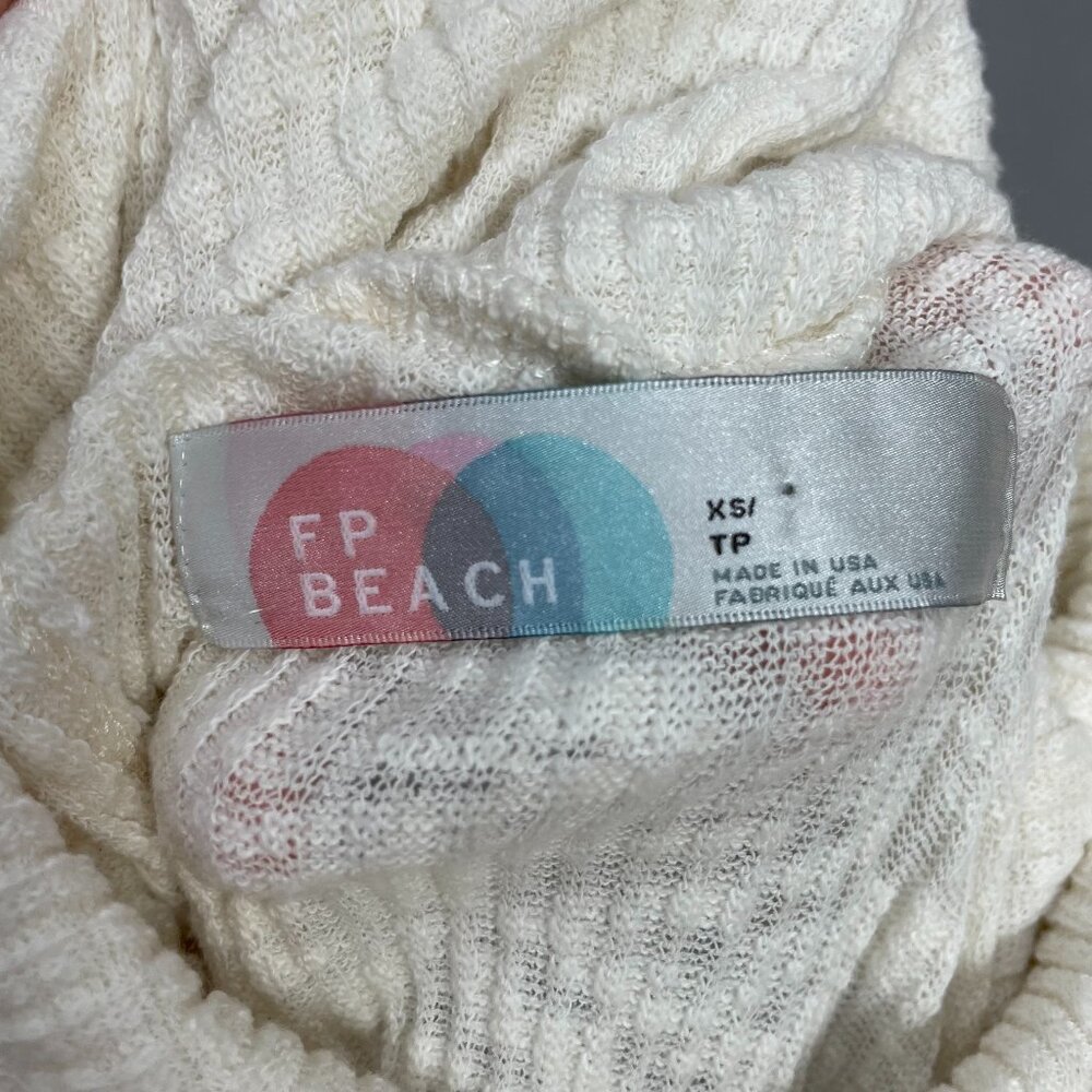 Free People Beach Sweater World Traveler Split Back Dolman Fitted Sleeves XS Top - Picture 4 of 11